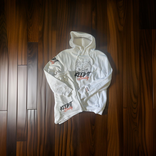 Hoodie sweatshort set white